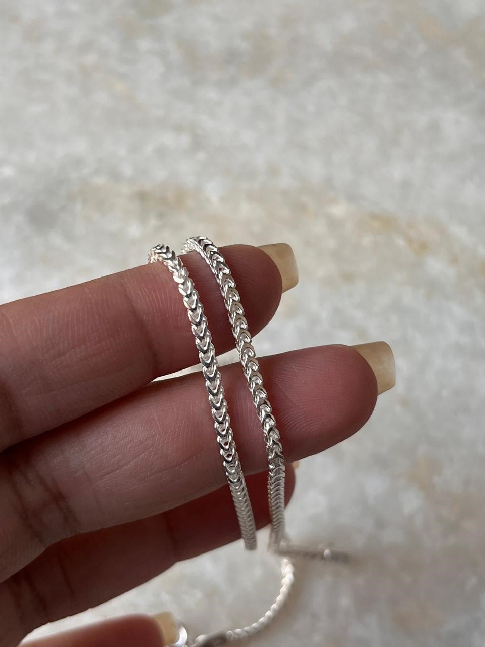 Handcrafted silver anklet for daily wear – fox tail chain