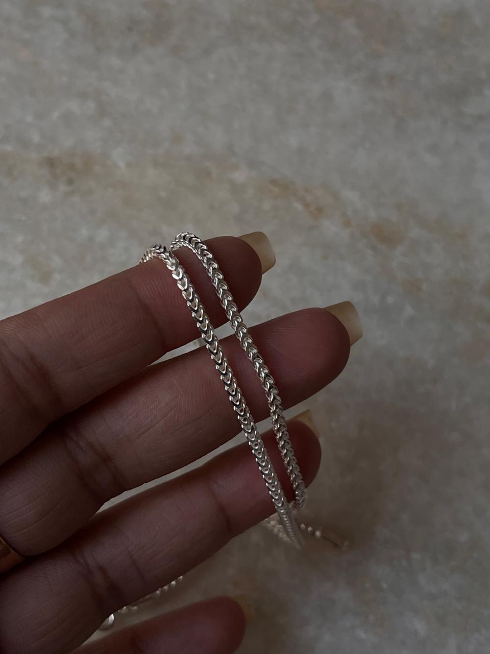 Lightweight 925 sterling silver anklet with smooth finish