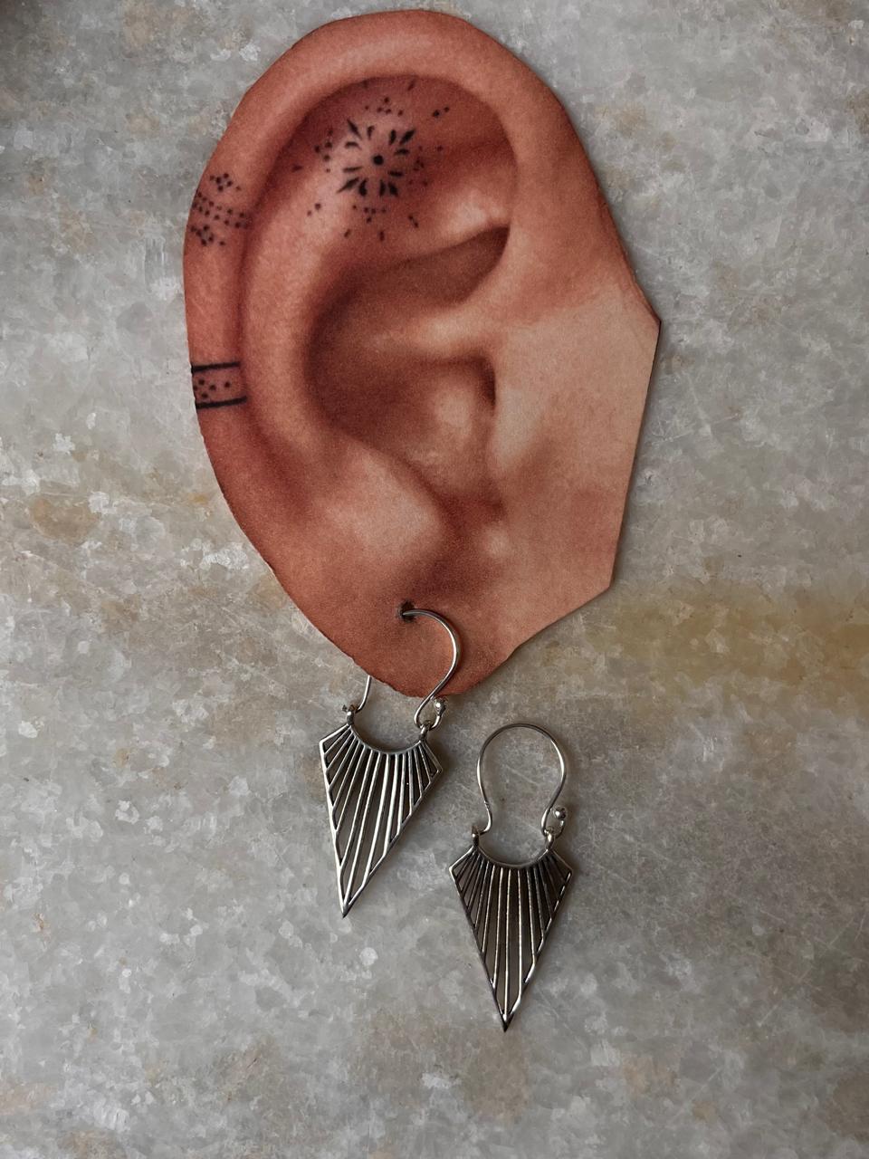 Triya Boho Hoops 925 Sterling Silver Earrings