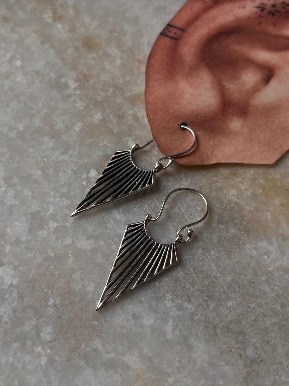 Triya Boho Hoops 925 Sterling Silver Earrings