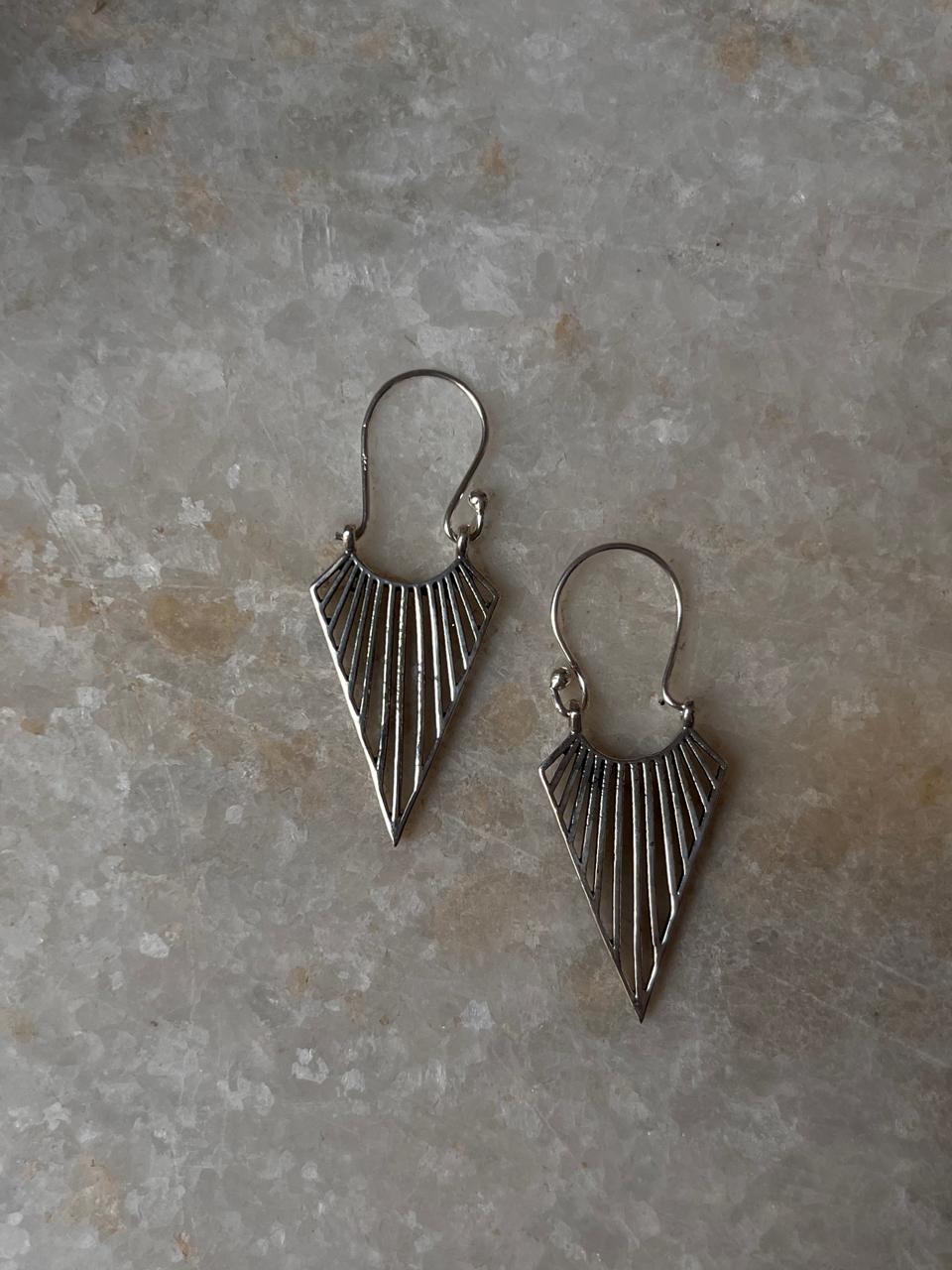 Triya Boho Hoops 925 Sterling Silver Earrings
