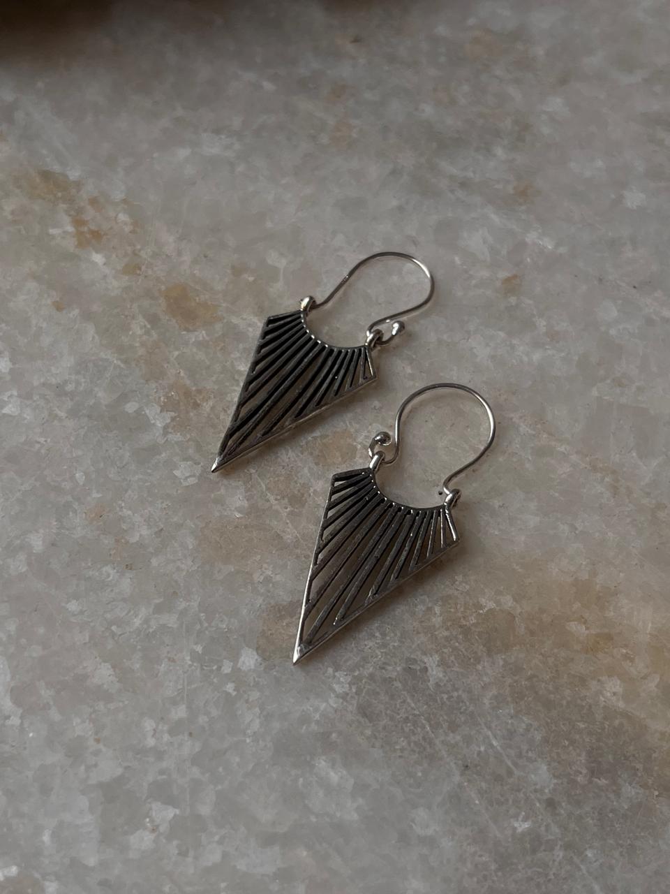 Triya Boho Hoops 925 Sterling Silver Earrings