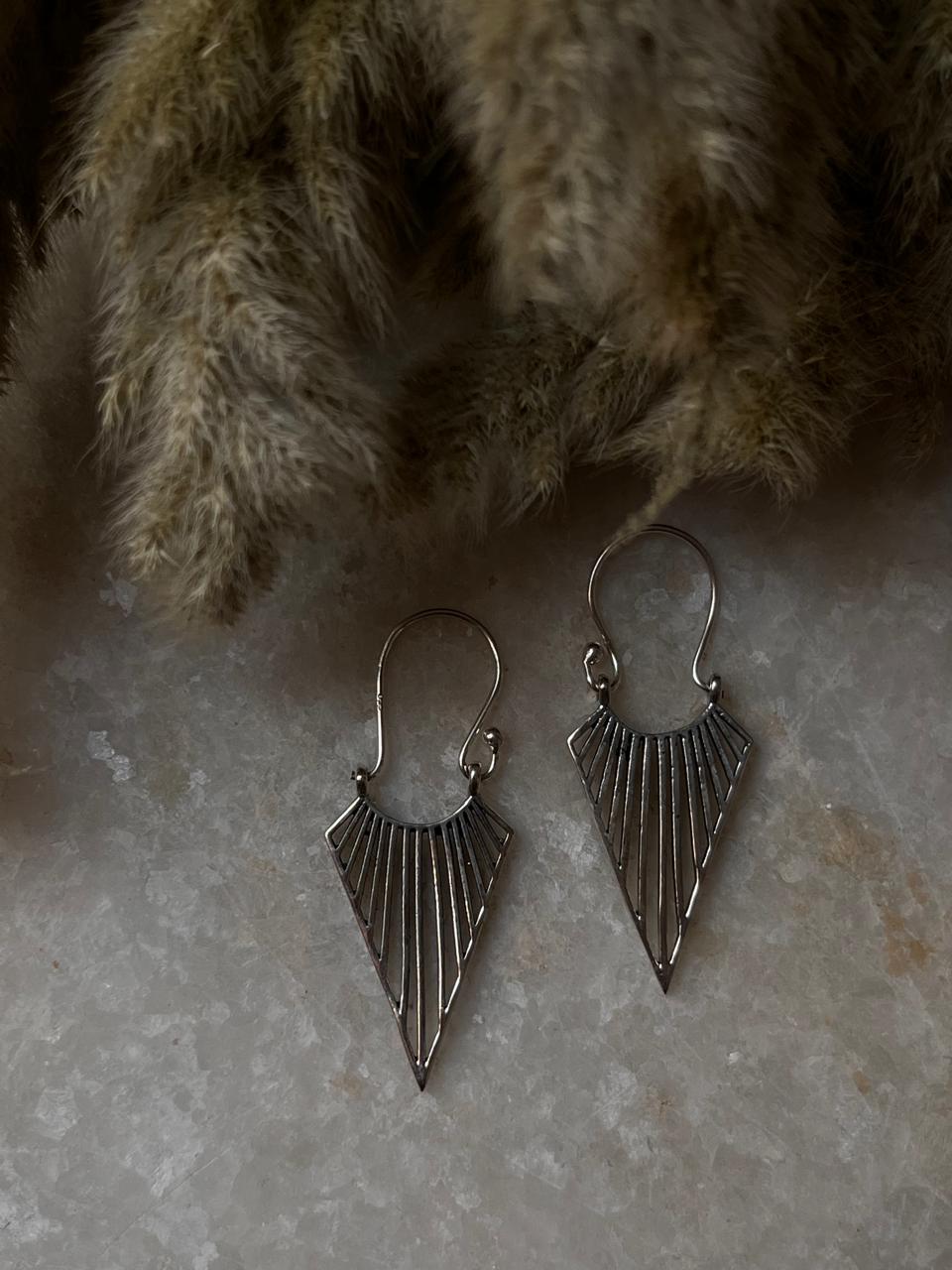 Triya Boho Hoops 925 Sterling Silver Earrings