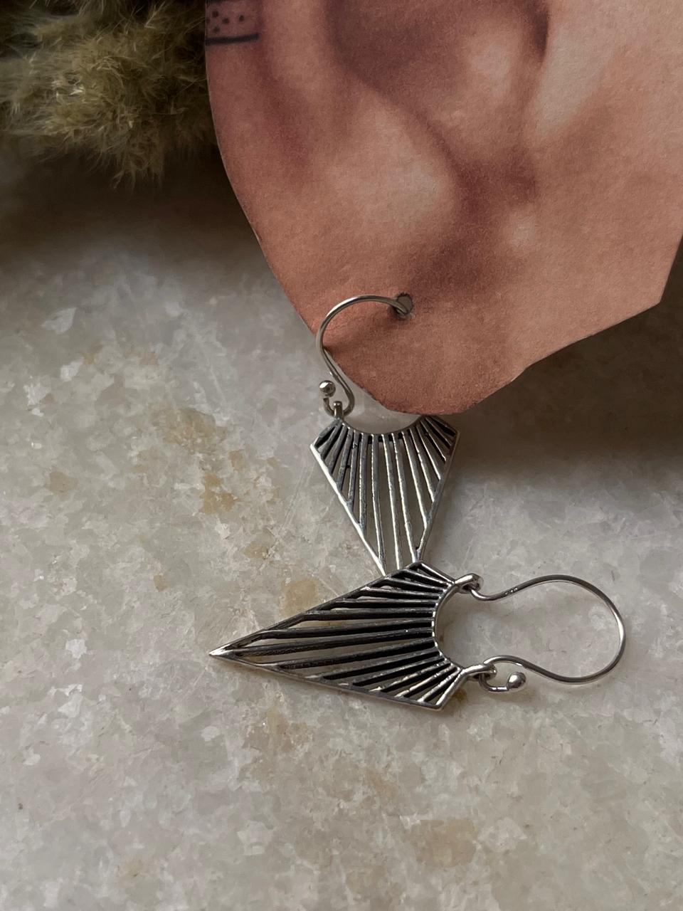 Triya Boho Hoops 925 Sterling Silver Earrings