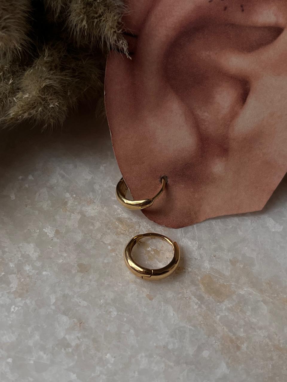 Gold Vermeil Plain 925 Sterling Silver Huggies