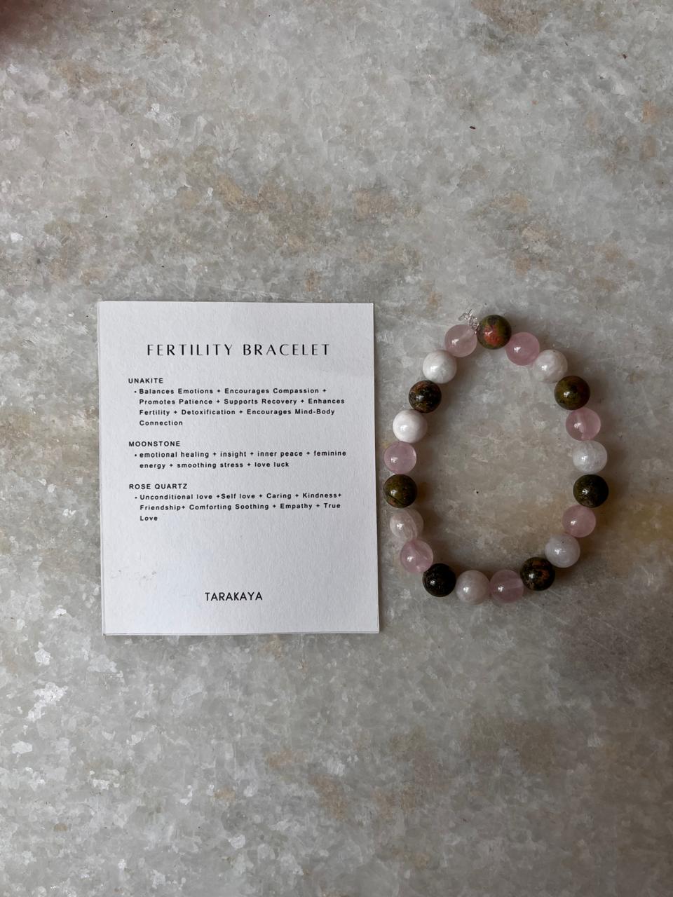 Intention- Improve Fertility 8MM Natural Crystal Bracelet