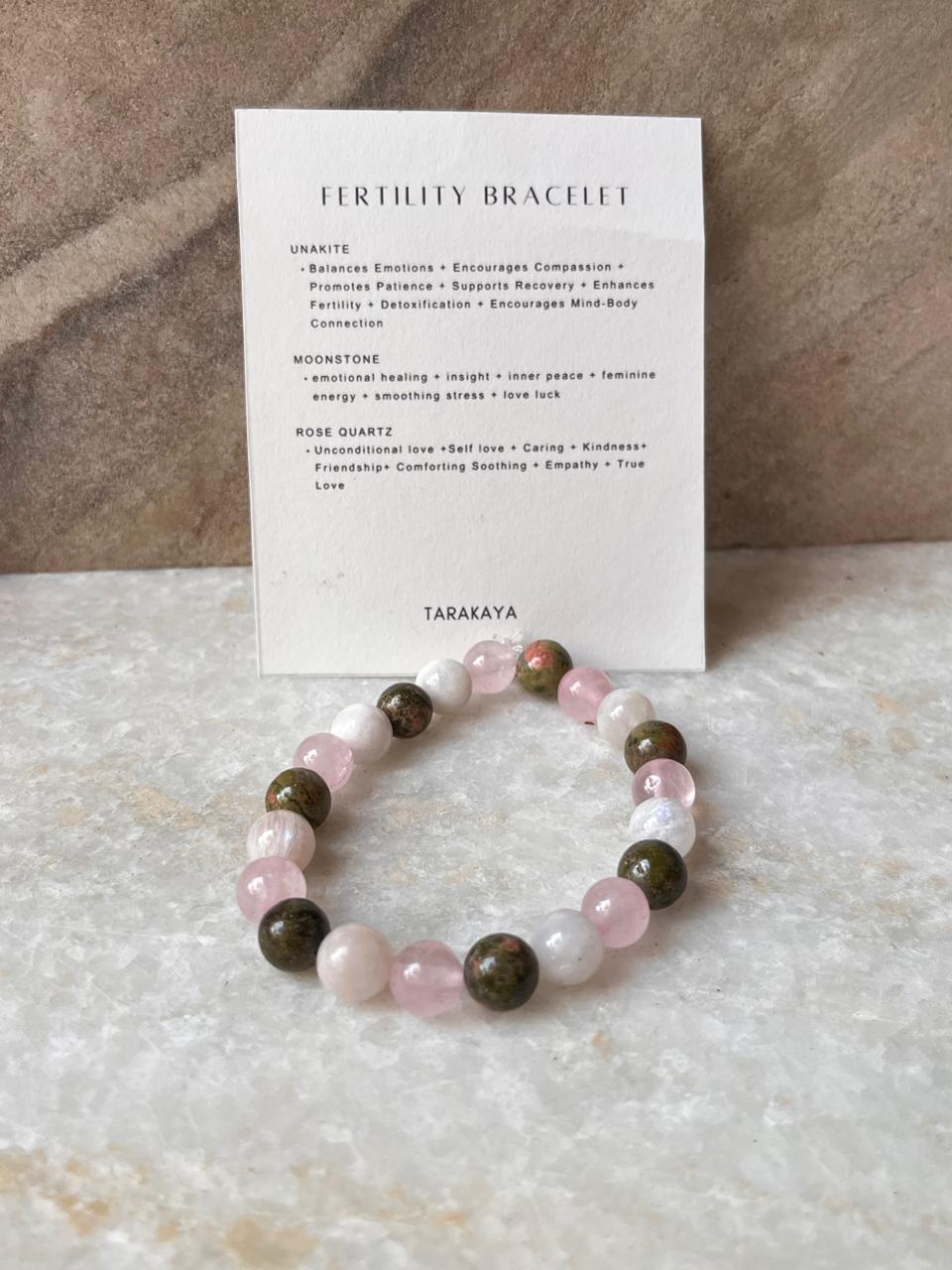 Intention- Improve Fertility 8MM Natural Crystal Bracelet