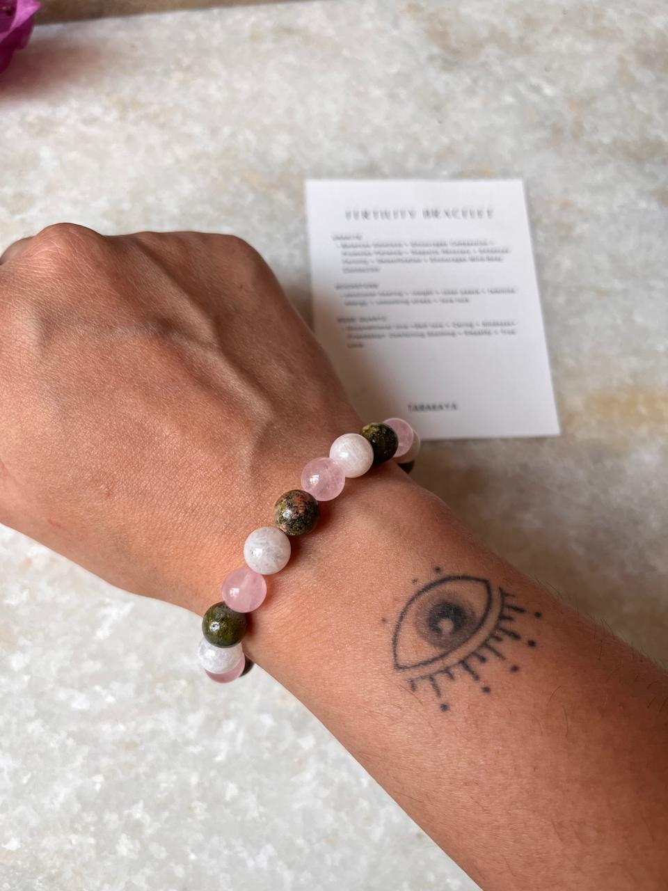 Intention- Improve Fertility 8MM Natural Crystal Bracelet