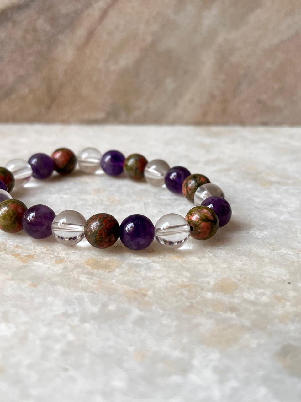 Intention- Personal Growth 8MM Natural Crystal Bracelet