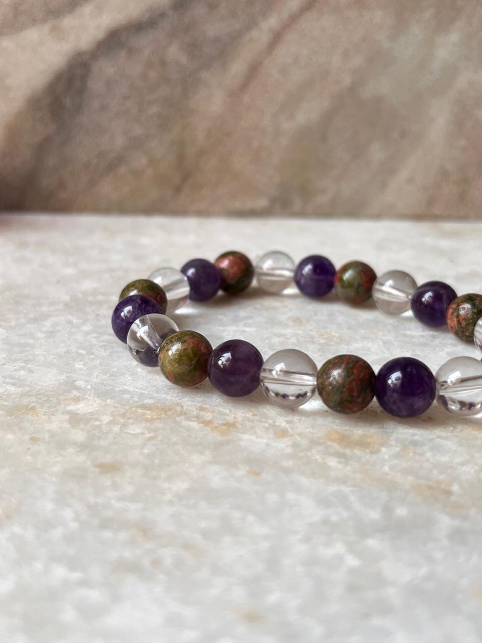Intention- Personal Growth 8MM Natural Crystal Bracelet