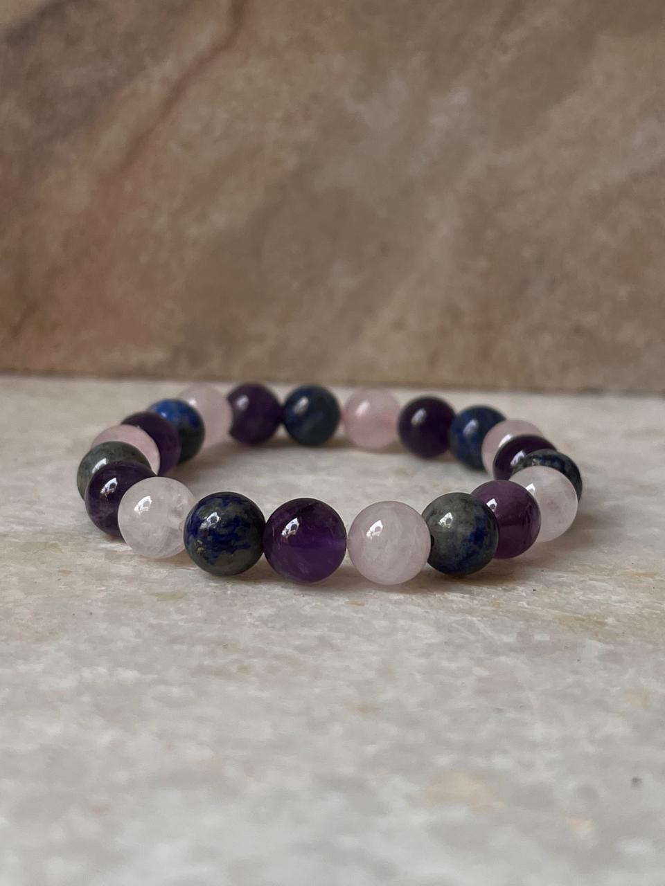 Intention- I Want Inner Peace 8MM Natural Crystal Bracelet