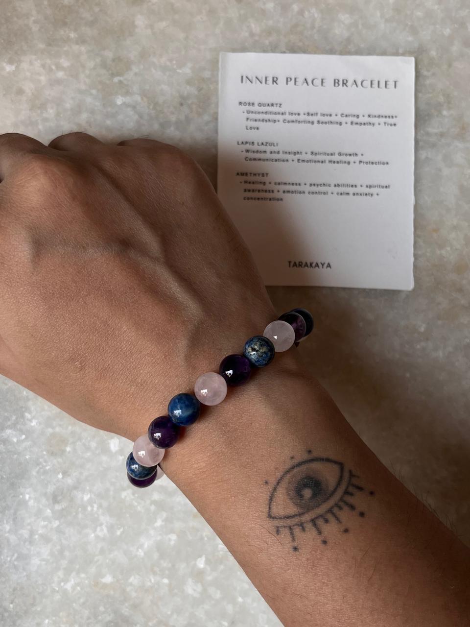 Intention- I Want Inner Peace 8MM Natural Crystal Bracelet