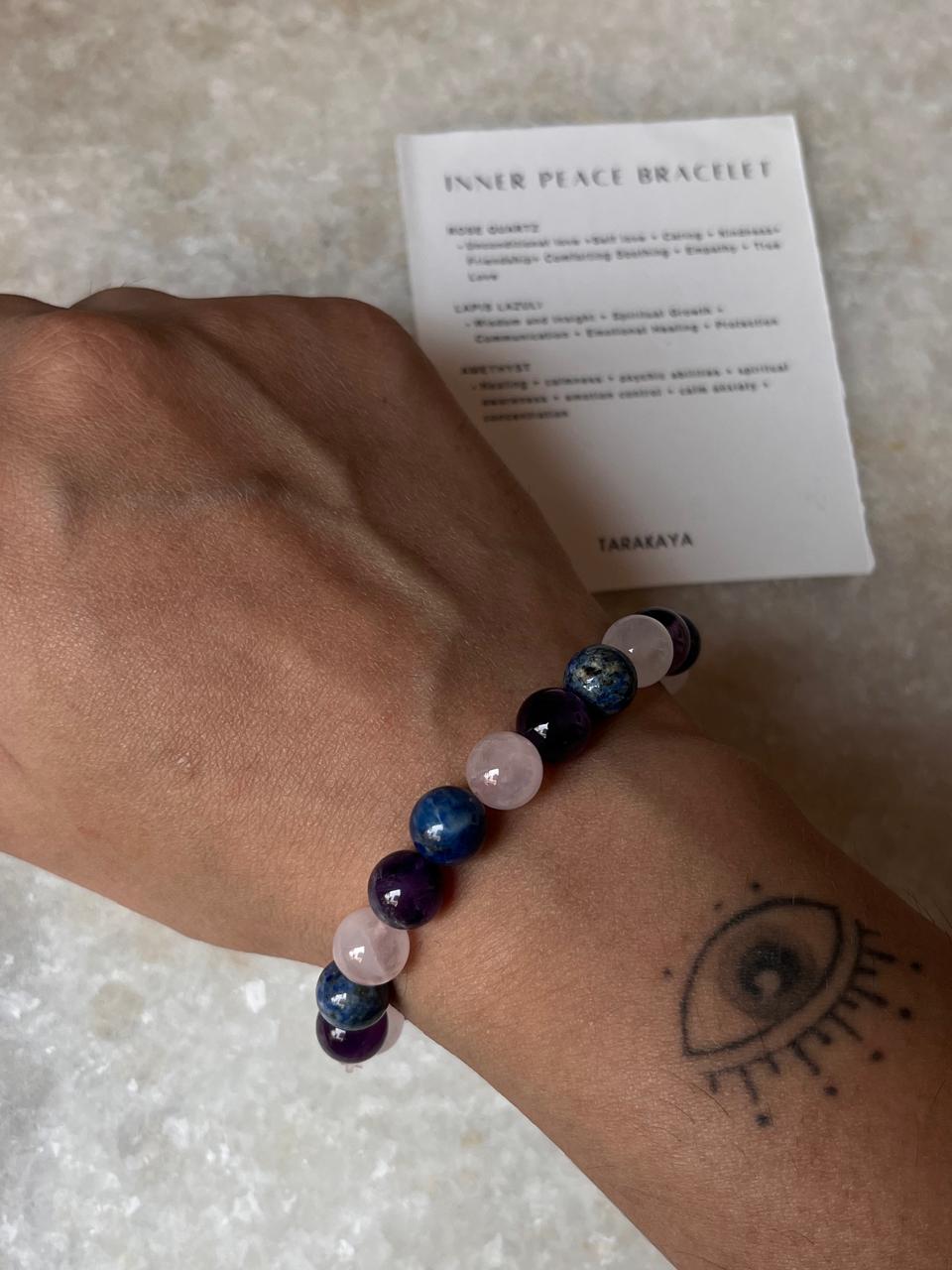 Intention- I Want Inner Peace 8MM Natural Crystal Bracelet