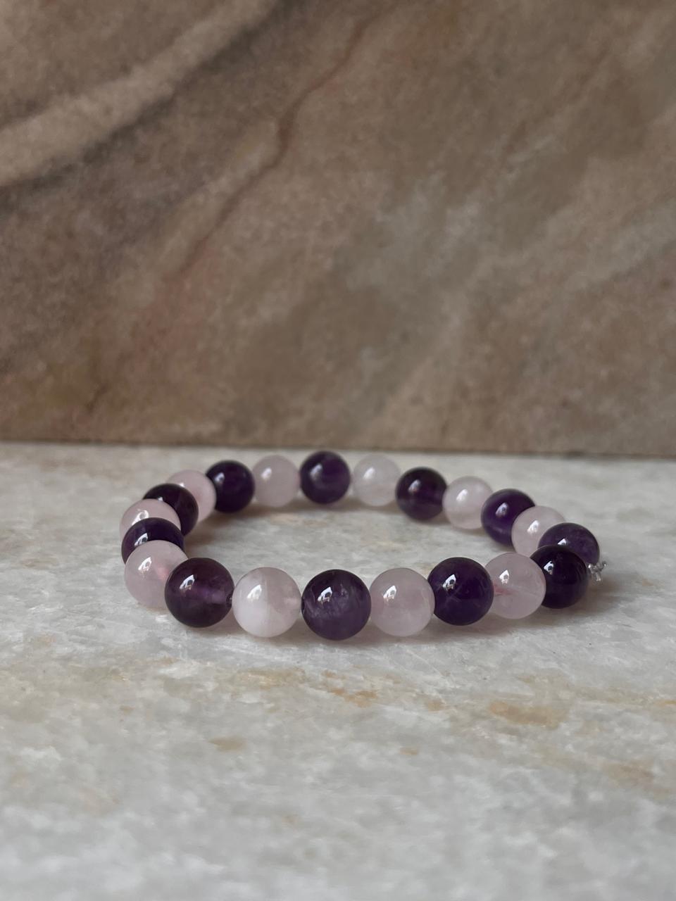 Intention- But First Love Yourself 8MM Natural Crystal Bracelet