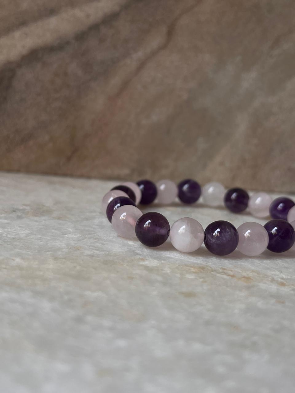 Intention- But First Love Yourself 8MM Natural Crystal Bracelet