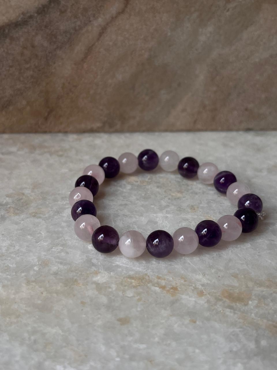 Intention- But First Love Yourself 8MM Natural Crystal Bracelet