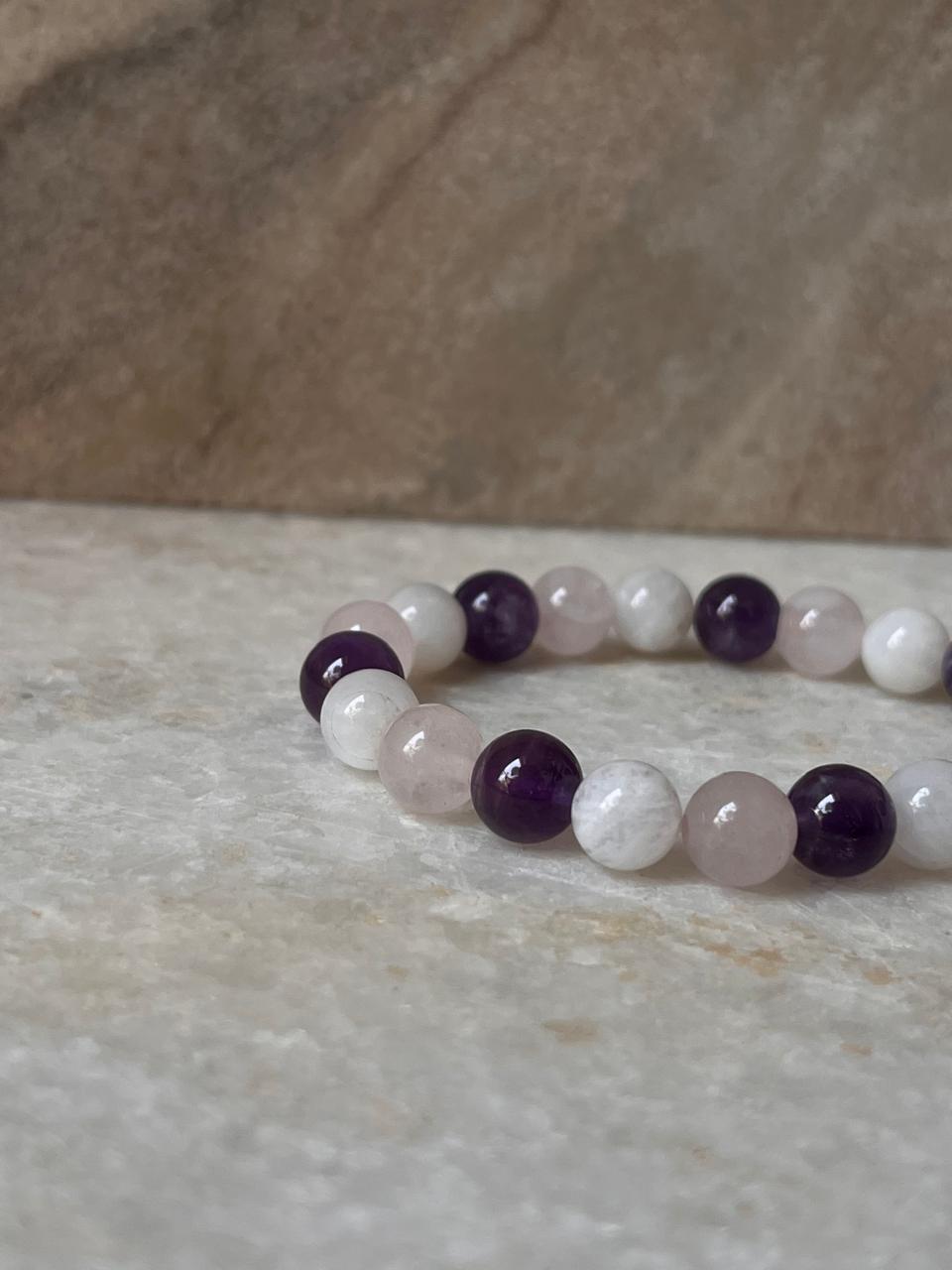 Intention- Improve My Sleep / Insomnia 8MM Natural Crystal Bracelet