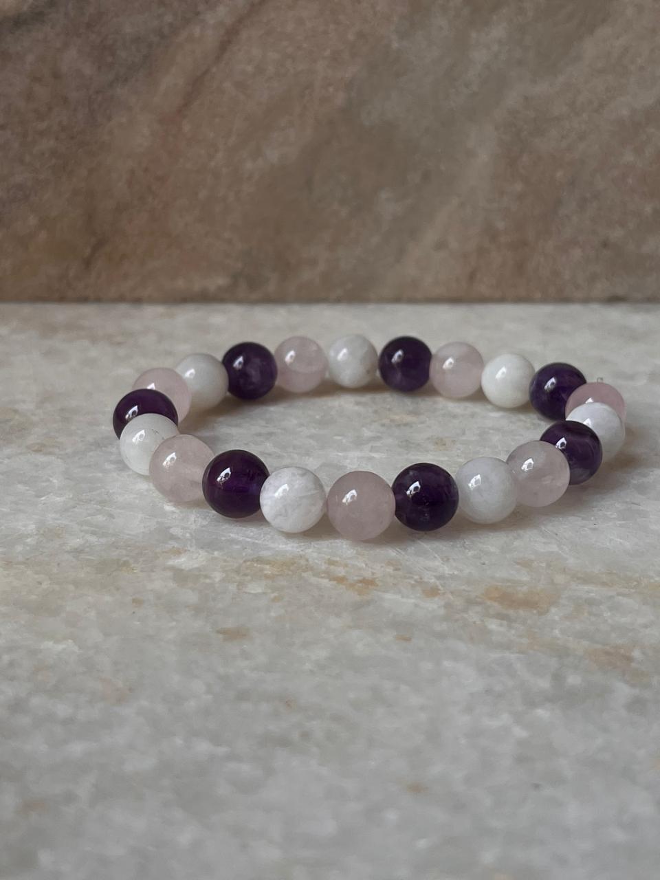 Intention- Improve My Sleep / Insomnia 8MM Natural Crystal Bracelet