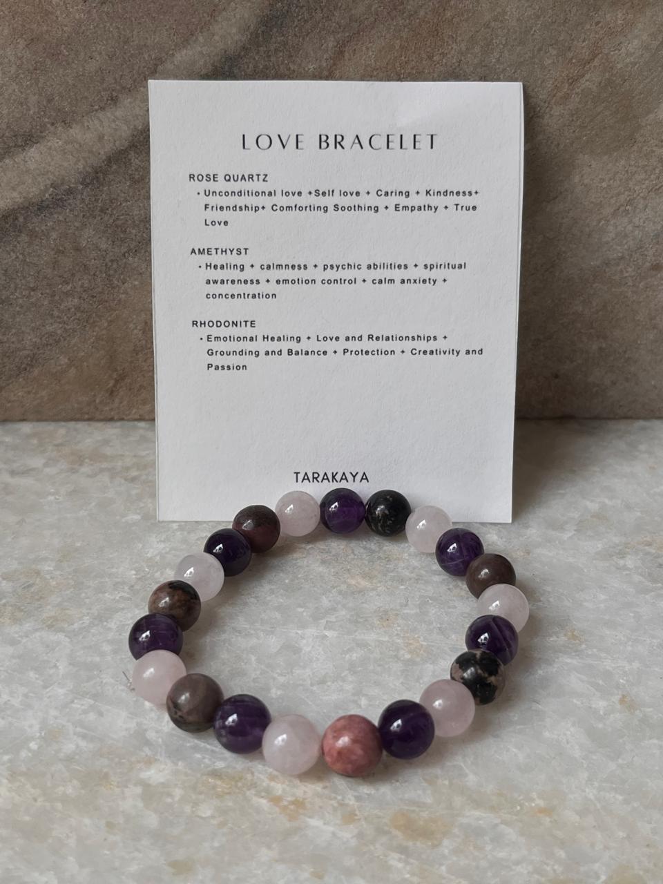 Intention- I Deserve All The Love 8MM Natural Crystal Bracelet