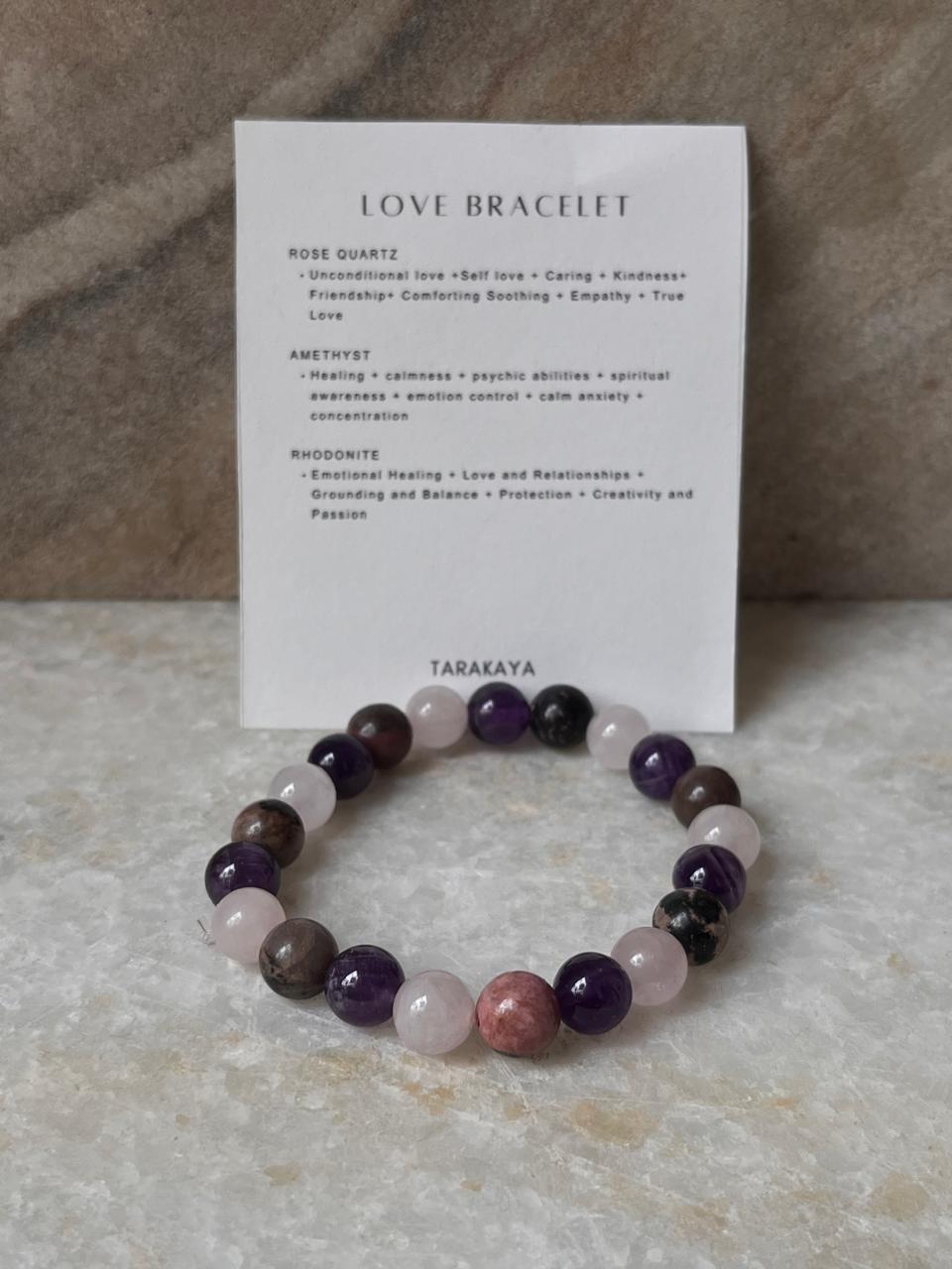 Intention- I Deserve All The Love 8MM Natural Crystal Bracelet