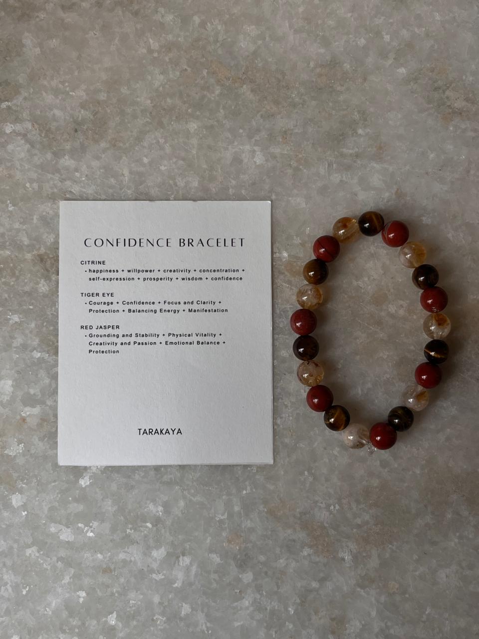 Intention- Confidence 8MM Natural Crystal Bracelet
