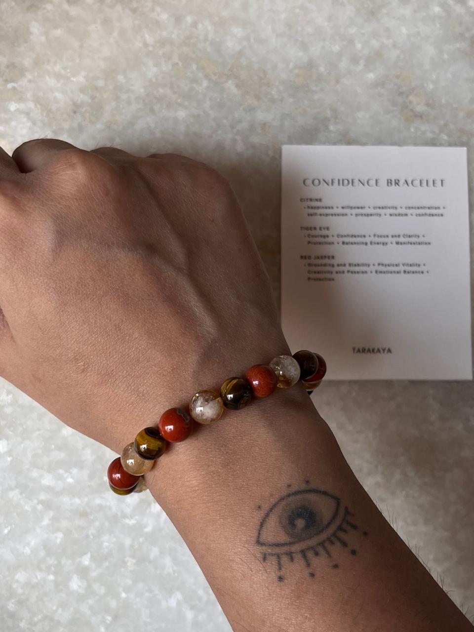 Intention- Confidence 8MM Natural Crystal Bracelet