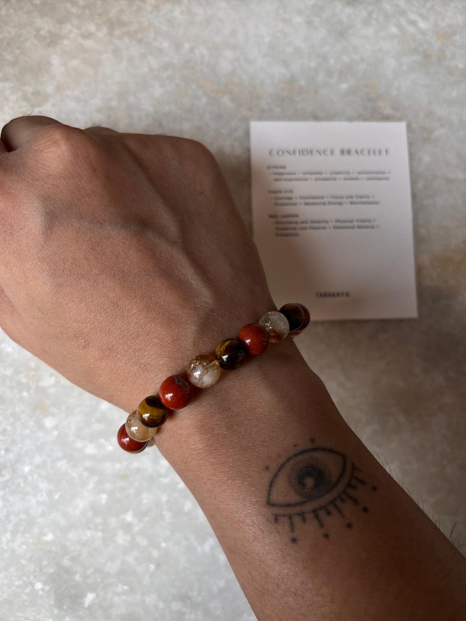 Intention- Confidence 8MM Natural Crystal Bracelet