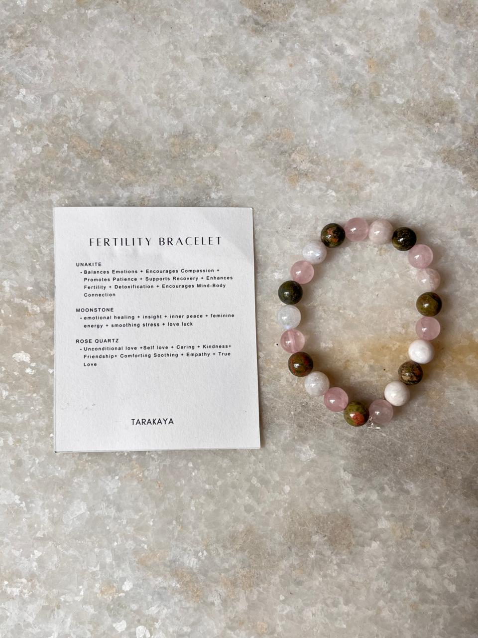 Intention- Improve Fertility 8MM Natural Crystal Bracelet