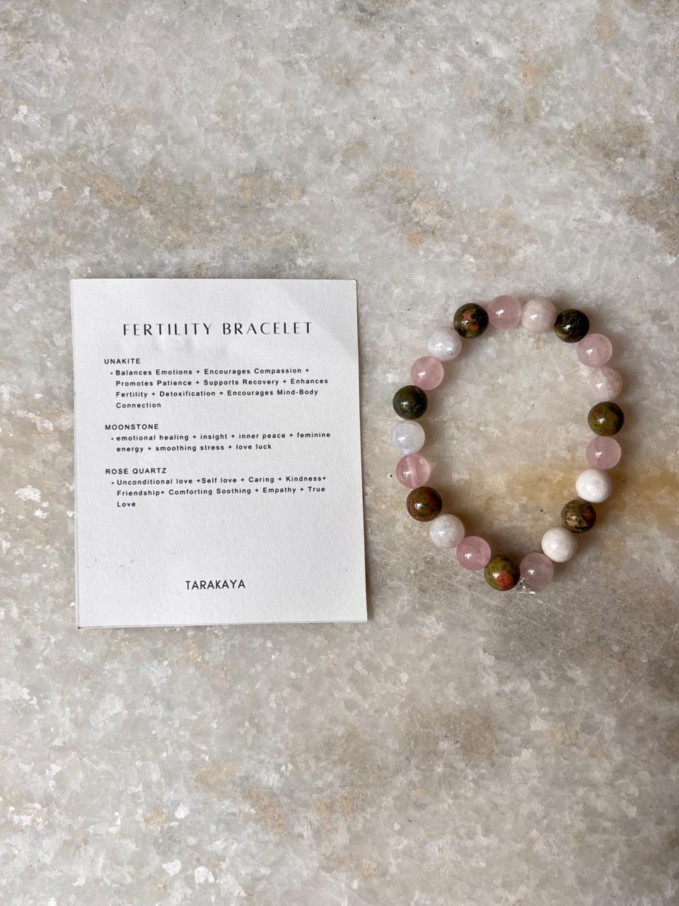 Intention- Improve Fertility 8MM Natural Crystal Bracelet