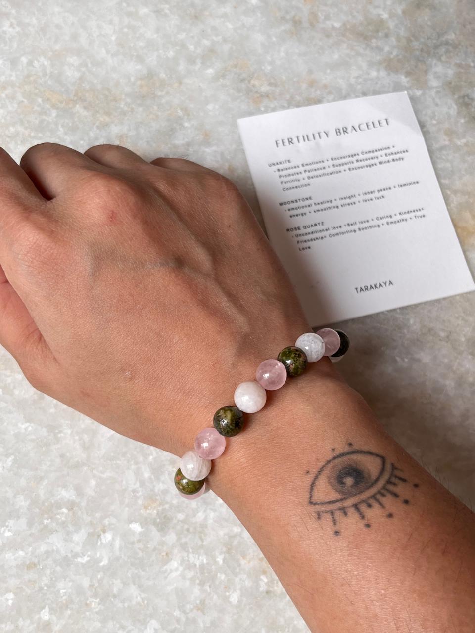 Intention- Improve Fertility 8MM Natural Crystal Bracelet
