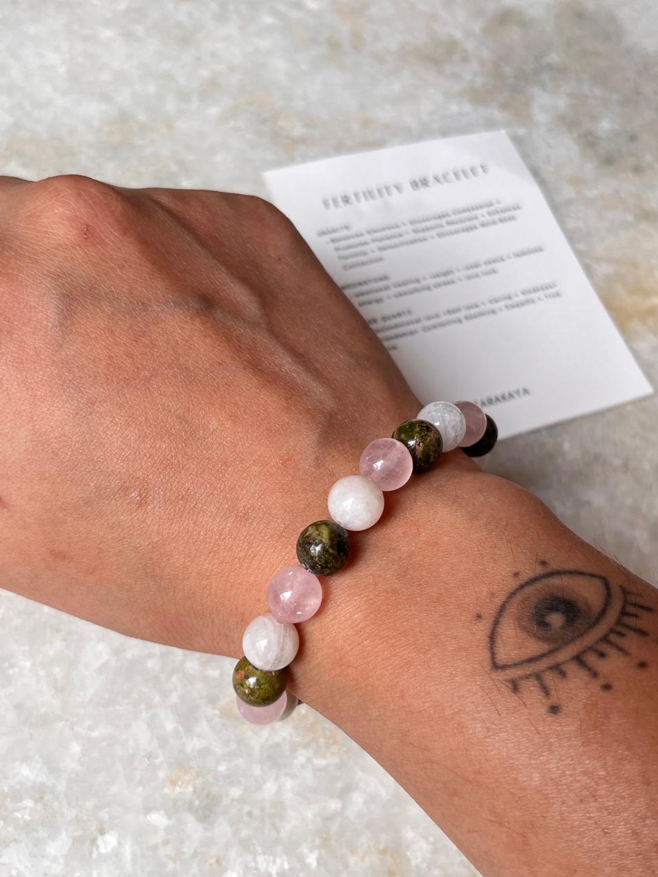 Intention- Improve Fertility 8MM Natural Crystal Bracelet