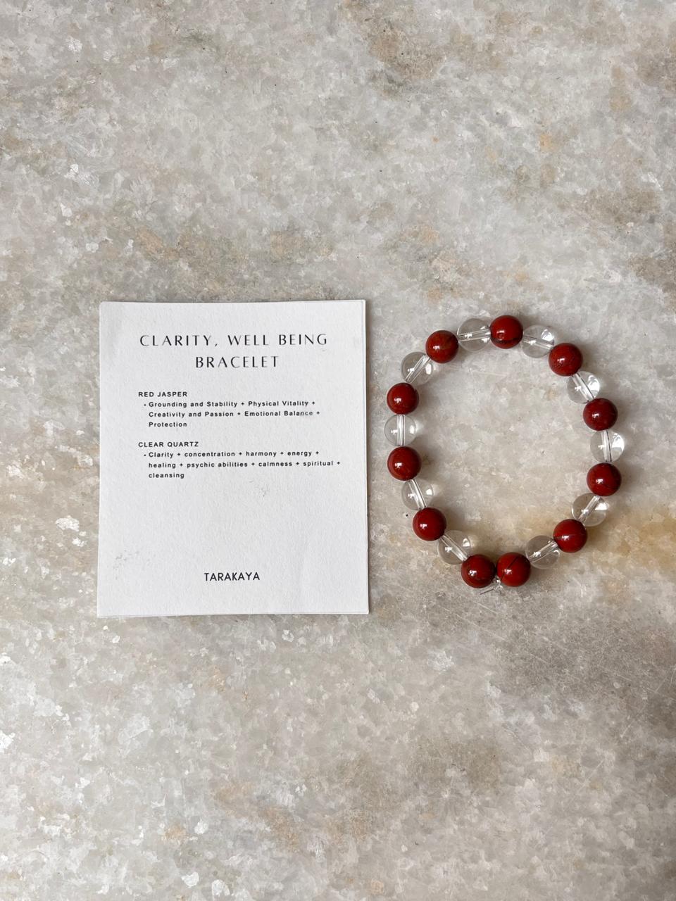 Intention- I Need Clarity & Good Well Being 8MM Natural Crystal Bracelet