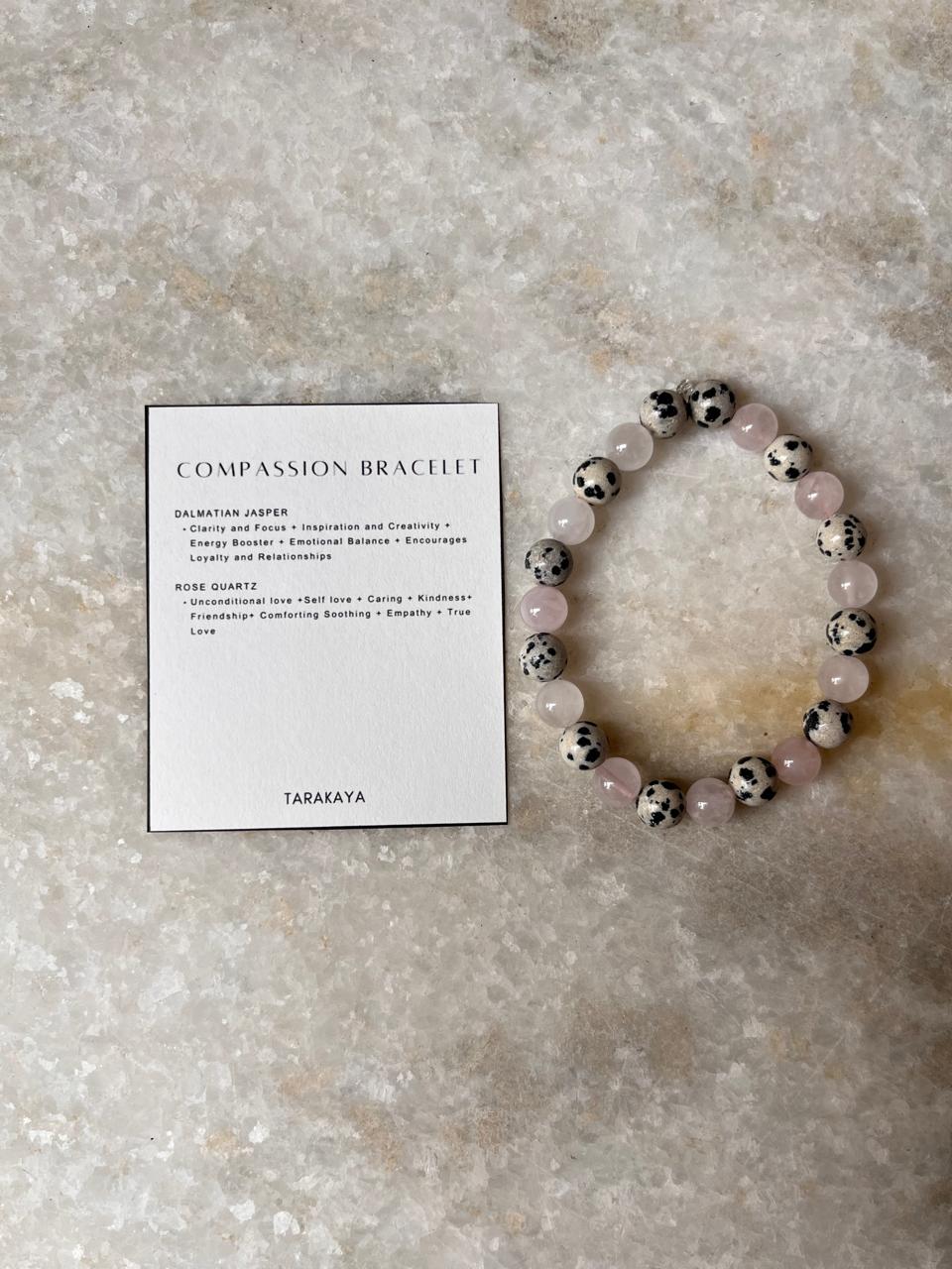 Intention- I Deserve Compassion 8MM Natural Crystal Bracelet