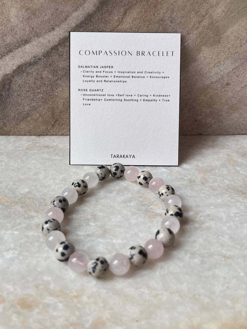 Intention- I Deserve Compassion 8MM Natural Crystal Bracelet