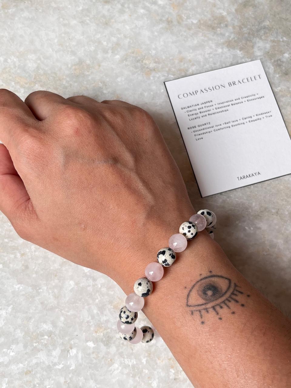 Intention- I Deserve Compassion 8MM Natural Crystal Bracelet