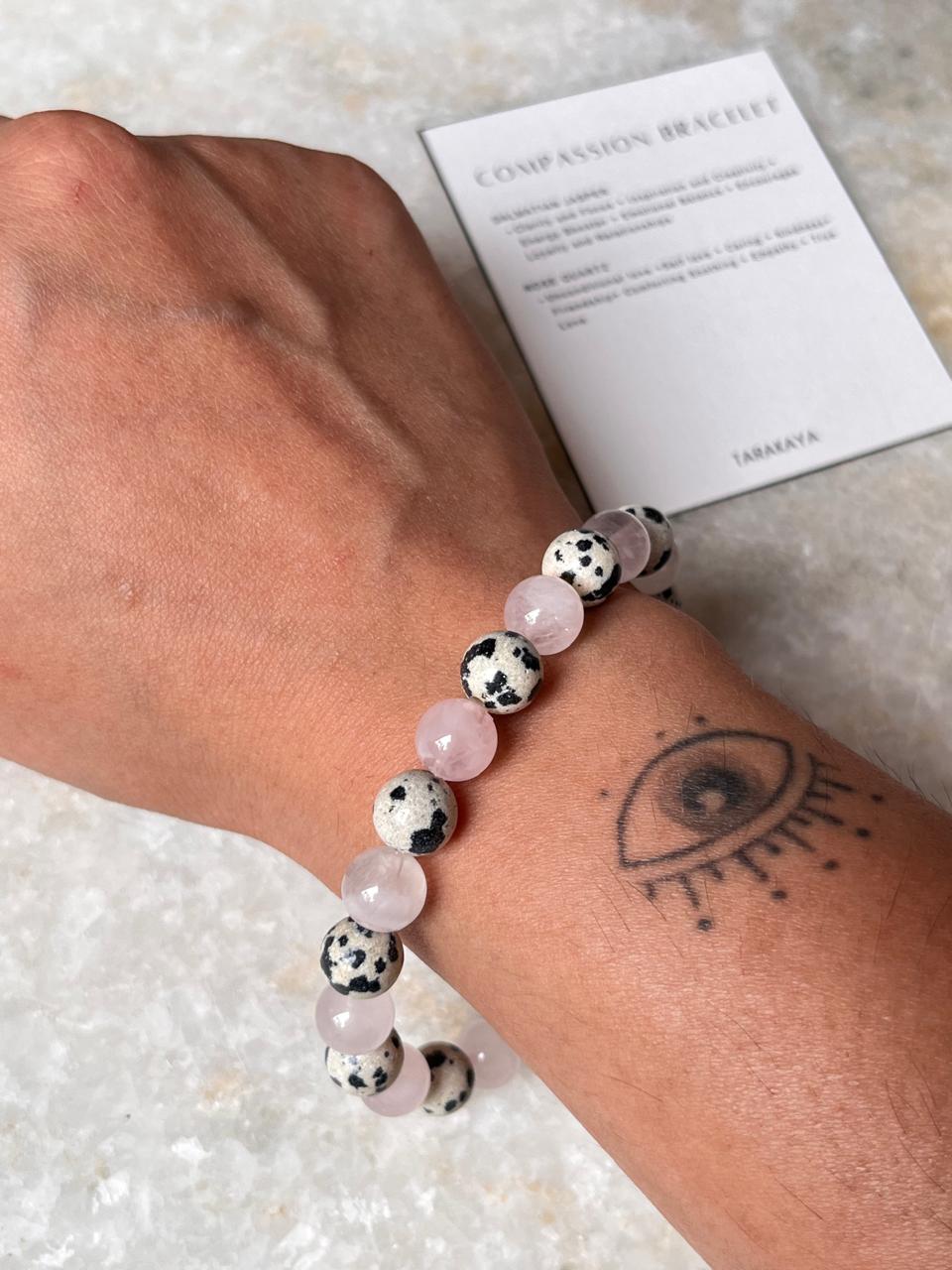 Intention- I Deserve Compassion 8MM Natural Crystal Bracelet