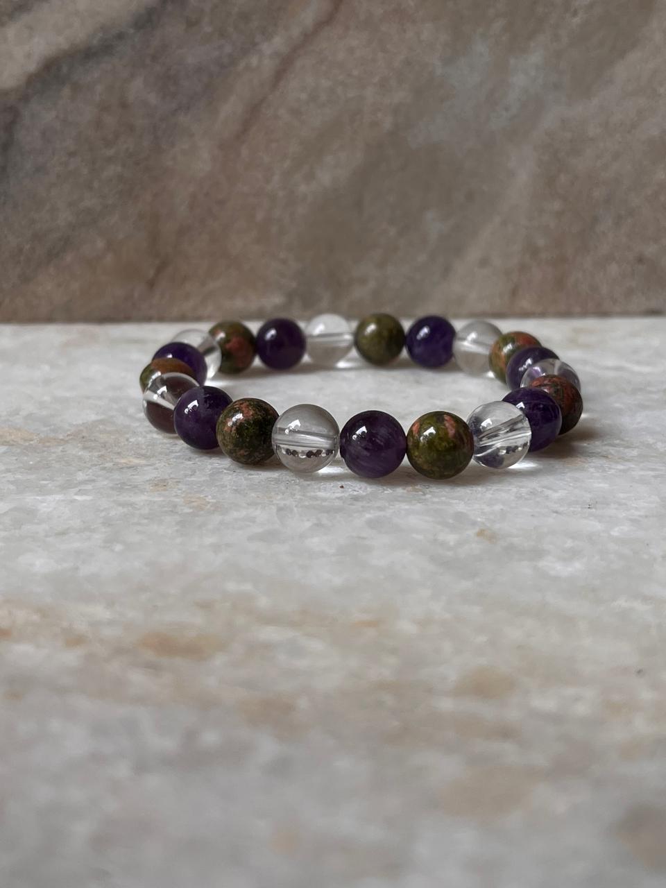 Intention- Personal Growth 8MM Natural Crystal Bracelet