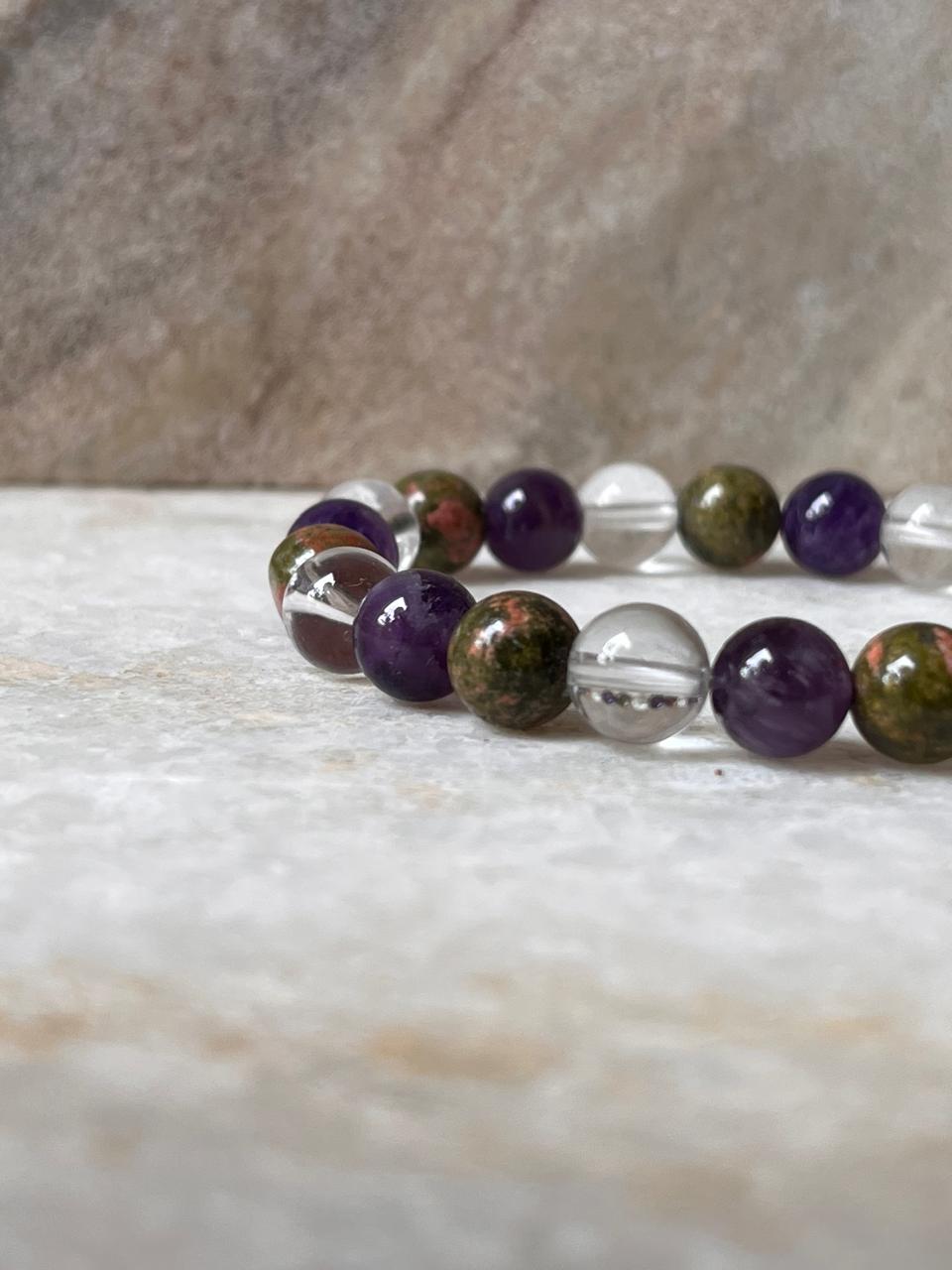 Intention- Personal Growth 8MM Natural Crystal Bracelet