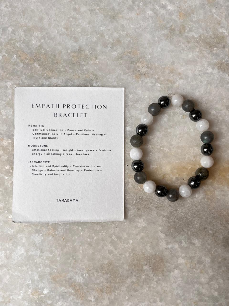 Intention- I Need an Empath Protection 8MM Natural Crystal Bracelet