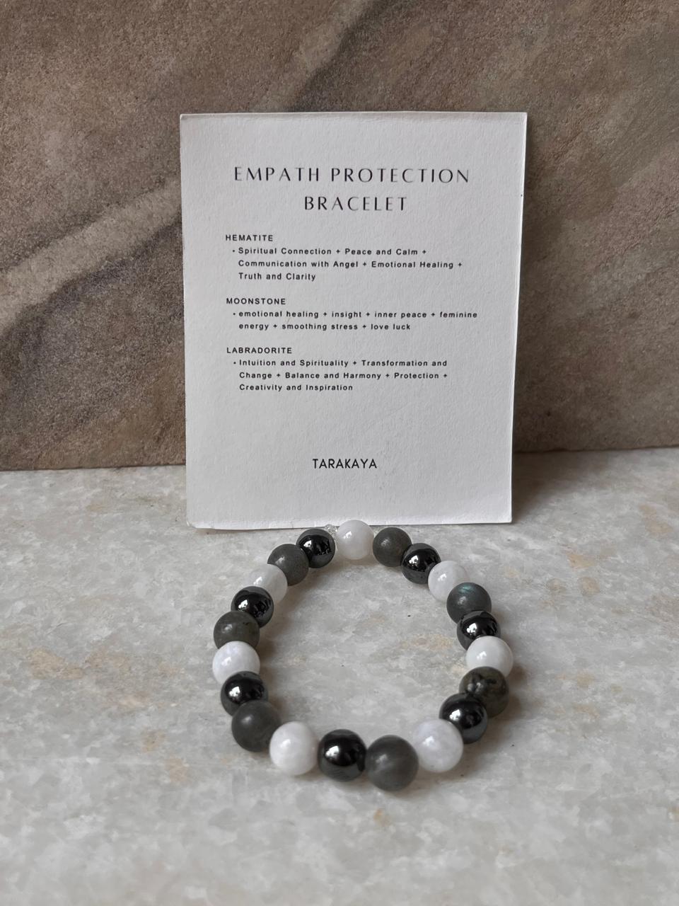 Intention- I Need an Empath Protection 8MM Natural Crystal Bracelet