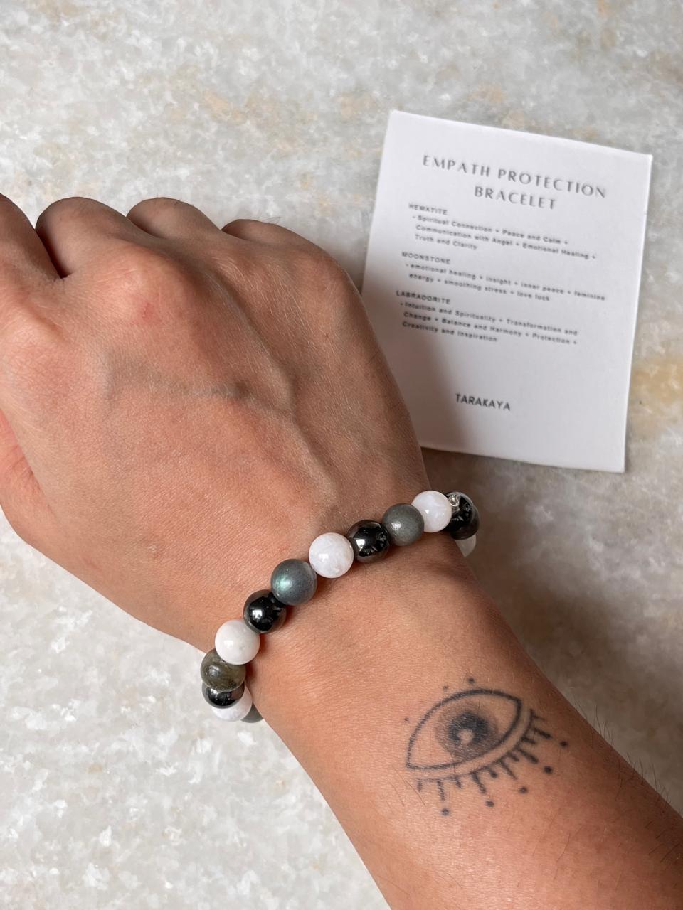 Intention- I Need an Empath Protection 8MM Natural Crystal Bracelet