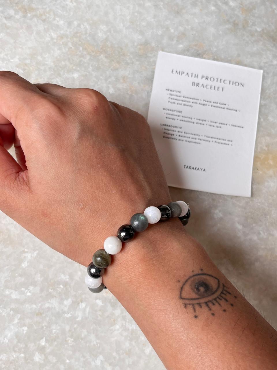 Intention- I Need an Empath Protection 8MM Natural Crystal Bracelet