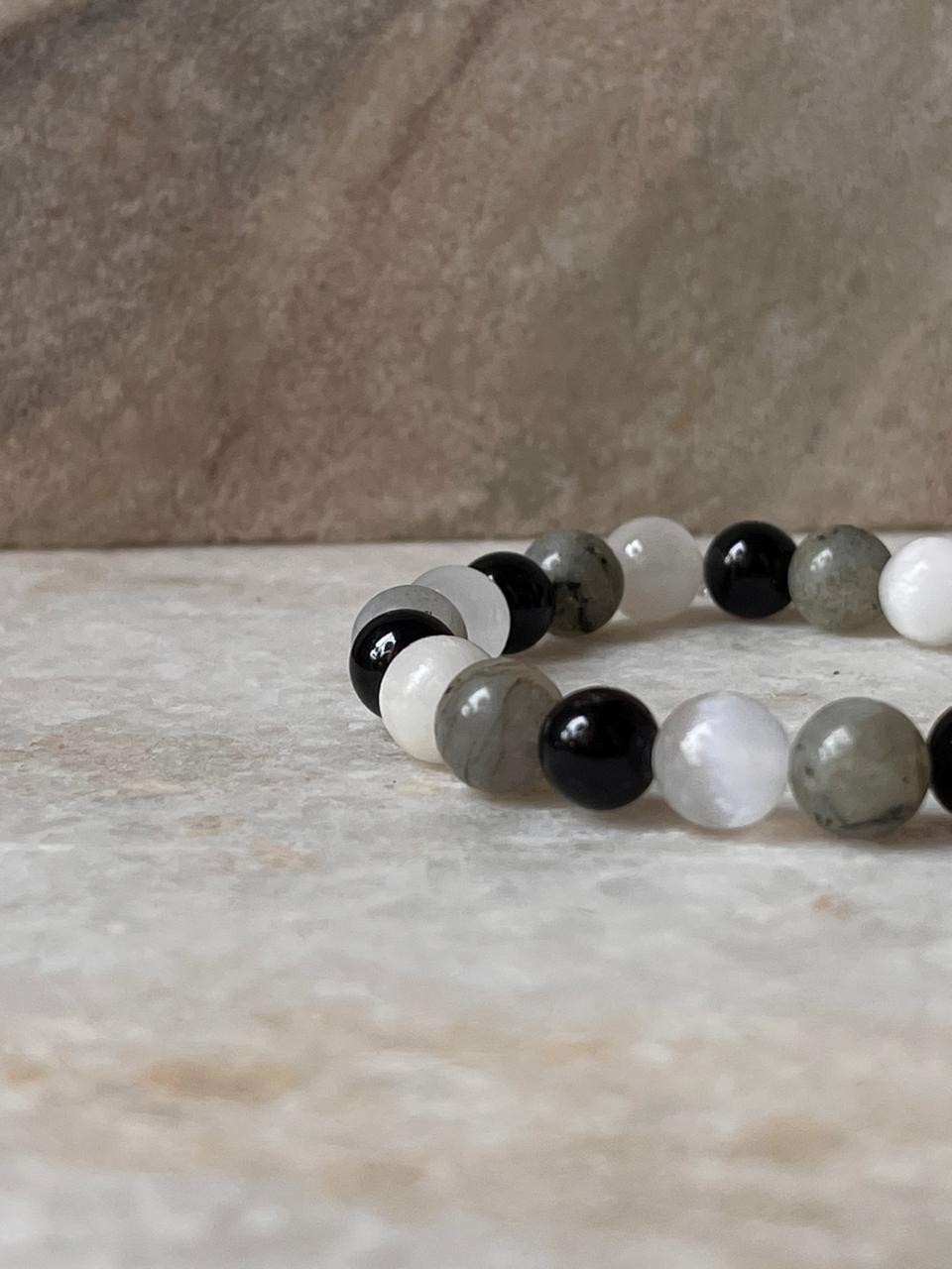 Intention- Protection From Negativity 8MM Natural Crystal Bracelet