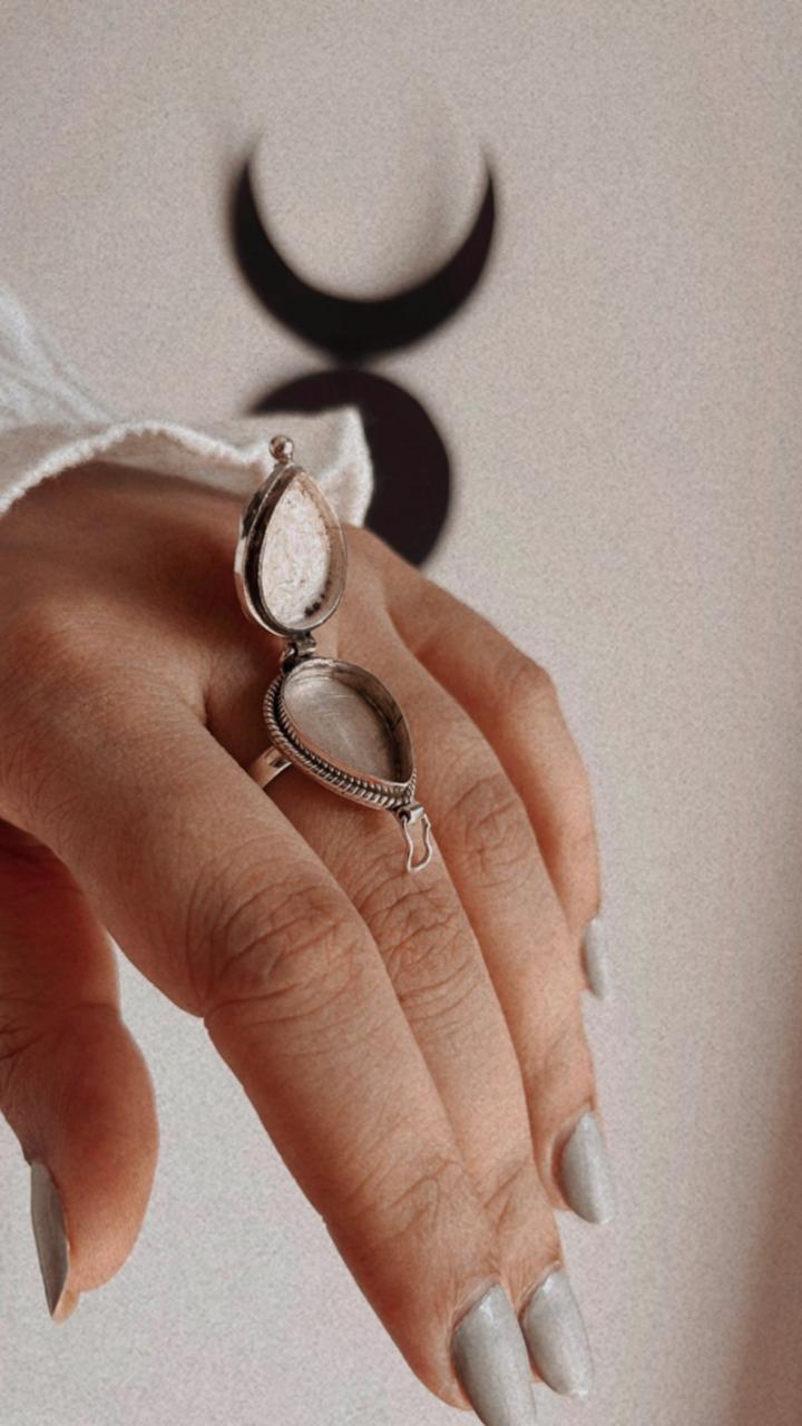 Black Onyx Storage 925 Sterling Silver Ring