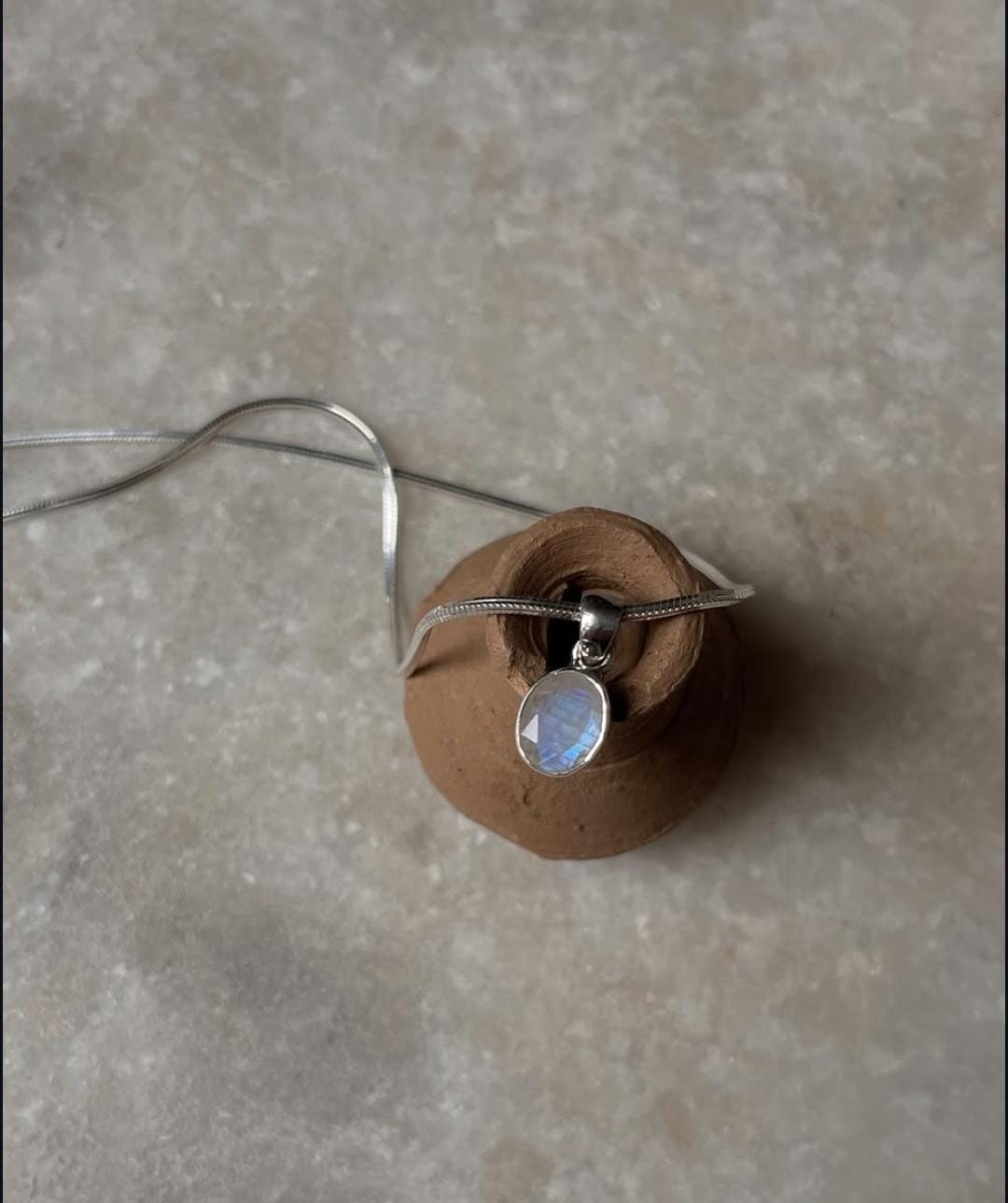 Moonstone Oval Cut 925 Sterling Silver Pendant