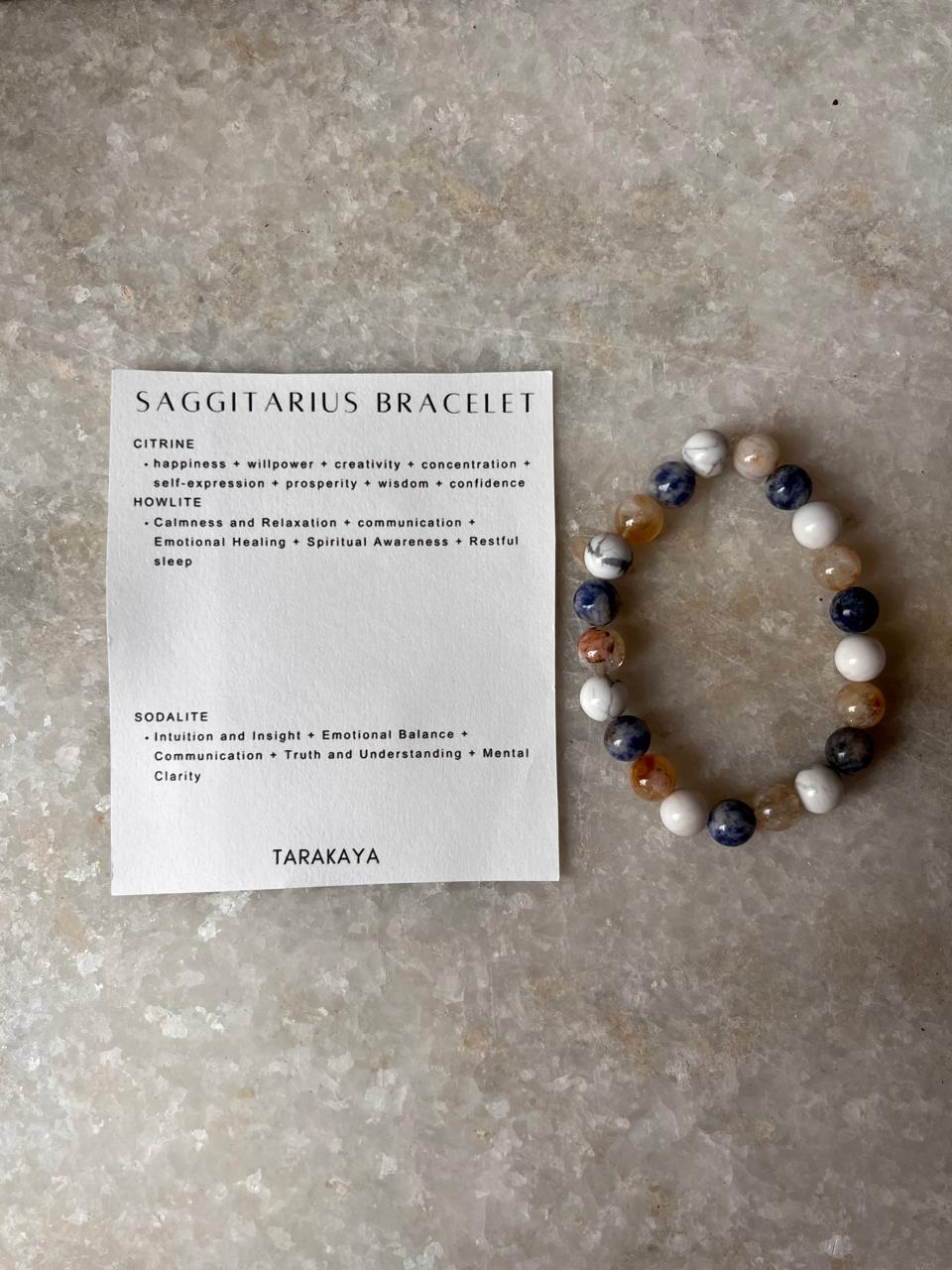 Zodiac Saggitarius 1 Crystal Bracelet 8MM