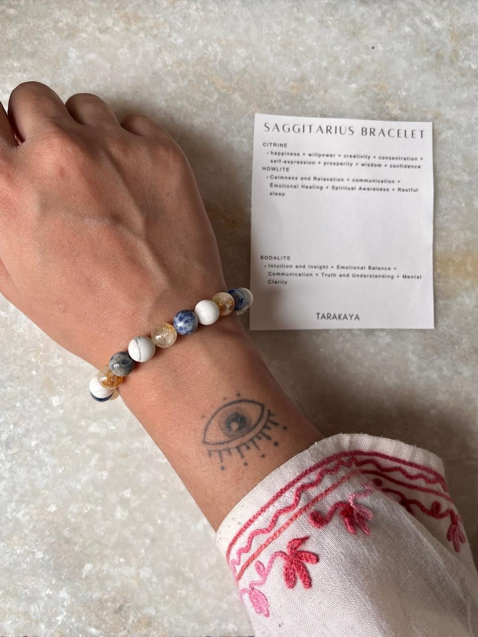 Zodiac Saggitarius 1 Crystal Bracelet 8MM