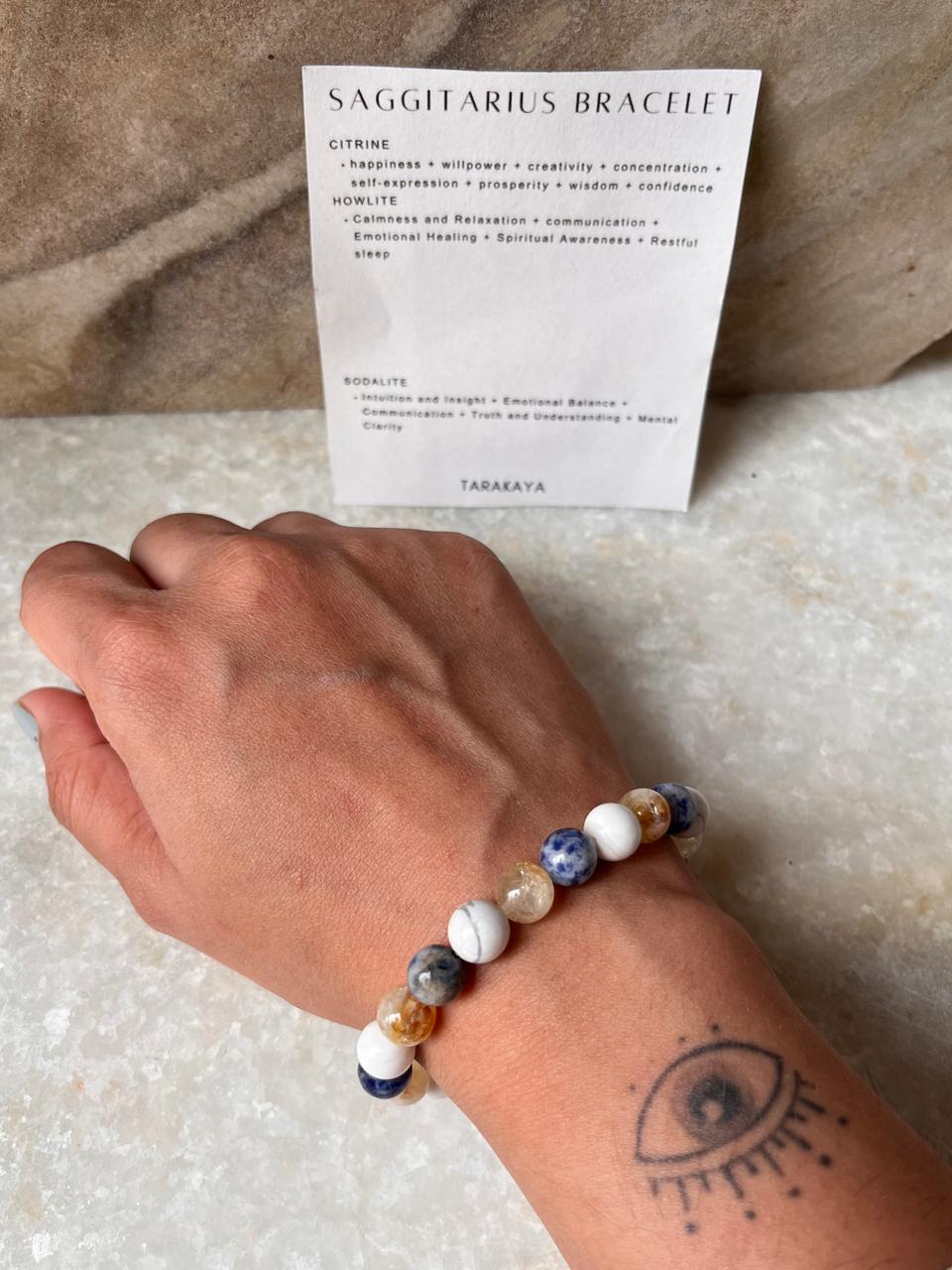 Zodiac Saggitarius 1 Crystal Bracelet 8MM