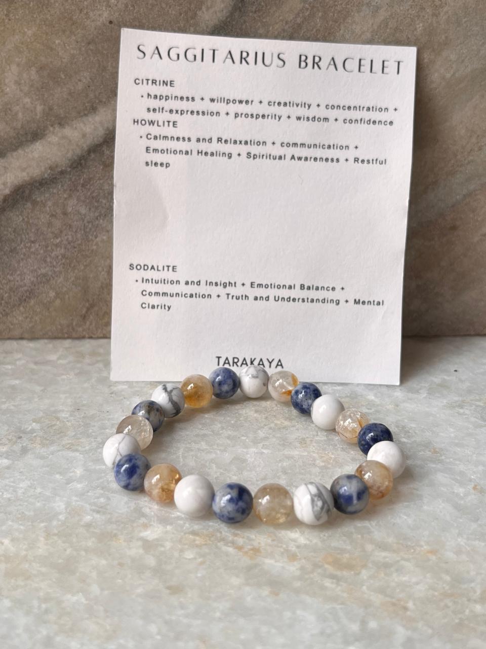 Zodiac Saggitarius 1 Crystal Bracelet 8MM