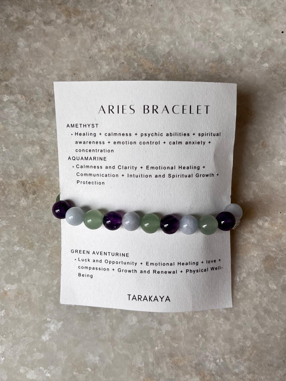 Zodiac Aries 1 Crystal Bracelet 8MM